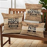 Backyard BBQ Personalized Outdoor Throw Pillow  - 38593