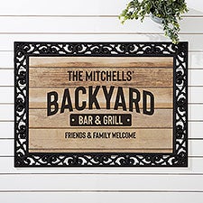 Backyard Bar & Grill Personalized Doormats  - 38595