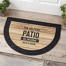 Backyard Bar & Grill Personalized Half Round Doormat  - 38596