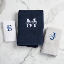 Lavish Last Name Embroidered Luxury Cotton Bath Towel Collection  - 38610