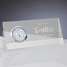 Our Love Is Timeless Personalized Crystal Desk Clock  - 38651