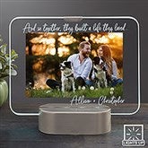 Personalized Light Up Glass Picture Frame - Together They Built a Life - 38657