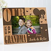 Personalized Wood Picture Frames - Our Hearts Belong to Her Frame - 3867