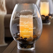 Memorial Light Engraved Hurricane Candle Holder  - 38674