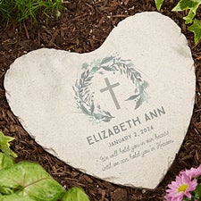 Loving Child Memorial Personalized Heart Garden Stone  - 38678