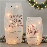 Personalized Christmas Frosted Tabletop Light - All Is Bright - 38686