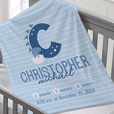 Baby Dino Personalized Blankets  - 38687