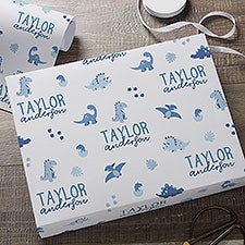 Baby Dino Personalized Baby Wrapping Paper  - 38705