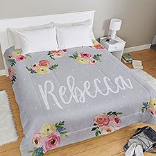 Floral Personalized Comforter  - 38709D