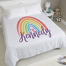 Watercolor Brights Personalized Duvet Cover - 38734D