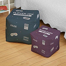 Gaming Personalized Cube Ottoman  - 38771D