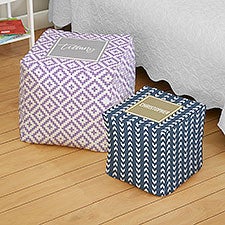 Pattern Play Personalized Cube Ottoman  - 38774D
