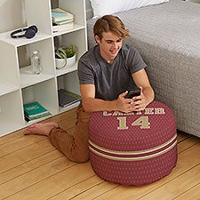 Sports Jersey Personalized Round Ottoman  - 38780D
