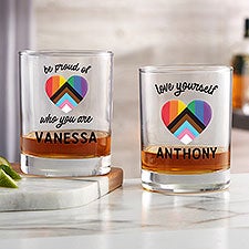 Love Yourself Printed 14oz. Whiskey Glass  - 38806