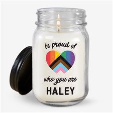 Love Yourself Personalized Farmhouse Candle Jar  - 38812