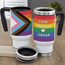 Love Yourself Personalized 14 oz. Commuter Travel Mug  - 38822