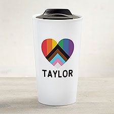 Love Yourself Personalized 12 oz. Double-Wall Ceramic Travel Mug  - 38824