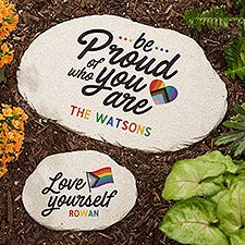 Love Yourself Personalized Round Garden Stones  - 38837