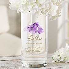 Birthstone Color Personalized 7.5quot; Flower Vase  - 38843