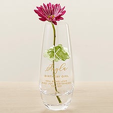 Birthstone Color Personalized Printed Bud Vase - 38844