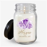 Personalized Farmhouse Candle Jar - Birthstone Color - 38845