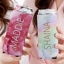 Birthstone Color Personalized Slim Can Cooler  - 38847