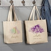 Birthstone Color Personalized Canvas Tote Bags  - 38868