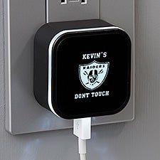 NFL Las Vegas Raiders Personalized LED Triple Port USB  - 38880