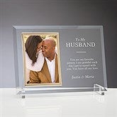To My Husband Personalized Glass Picture Frame  - 38891