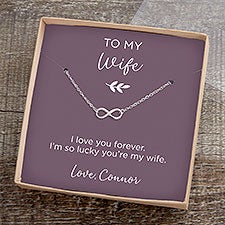 To My Wife Necklace With Personalized Message Card  - 38897