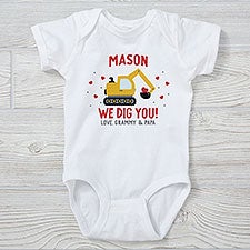 I Dig You Personalized Valentines Day Baby Clothing  - 38922