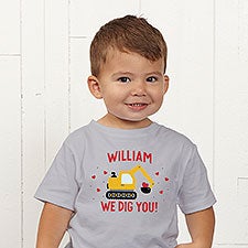 I Dig You Personalized Valentines Day Kids Shirts  - 38923