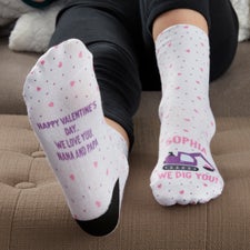 I Dig You Personalized Valentine Kids Socks  - 38928