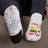 I Dig You Personalized Valentine Toddler Socks  - 38929