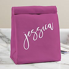 Trendy Script Personalized School Lunch Bag  - 38956D