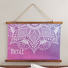 Mandala Personalized Wood Topped Tapestry  - 38978D