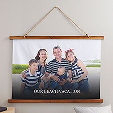 Photo & Message Personalized Wood Topped Tapestry  - 38986D