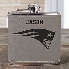 NFL New England Patriots Leatherette Personalized Flask  - 39005