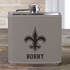 NFL New Orleans Saints Leatherette Personalized Flask  - 39009