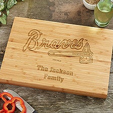 MLB Atlanta Braves Personalized Bamboo Cutting Board  - 39058