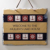 Personalized Nautical Slate Sign - Sailing Theme - 3909