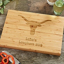 NCAA Texas Longhorns Personalized Bamboo Cutting Board  - 39090