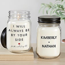 By Your Side Personalized Farmhouse Candle Jar  - 39136