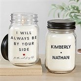 By Your Side Personalized Farmhouse Candle Jar  - 39136