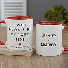 By Your Side Personalized Valentines Day Coffee Mugs  - 39139