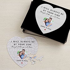 By Your Side Personalized Valentines Day Mini Heart Puzzle  - 39143
