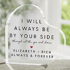By Your Side Valentine's Personalized Heart Keepsake  - 39145