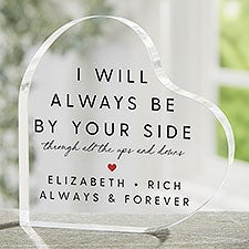 By Your Side Valentines Personalized Heart Keepsake  - 39145