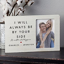 By Your Side Personalized Offset Wood Box Picture Frame  - 39146