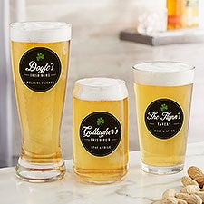 Irish Home Custom Name Personalized Beer Glasses